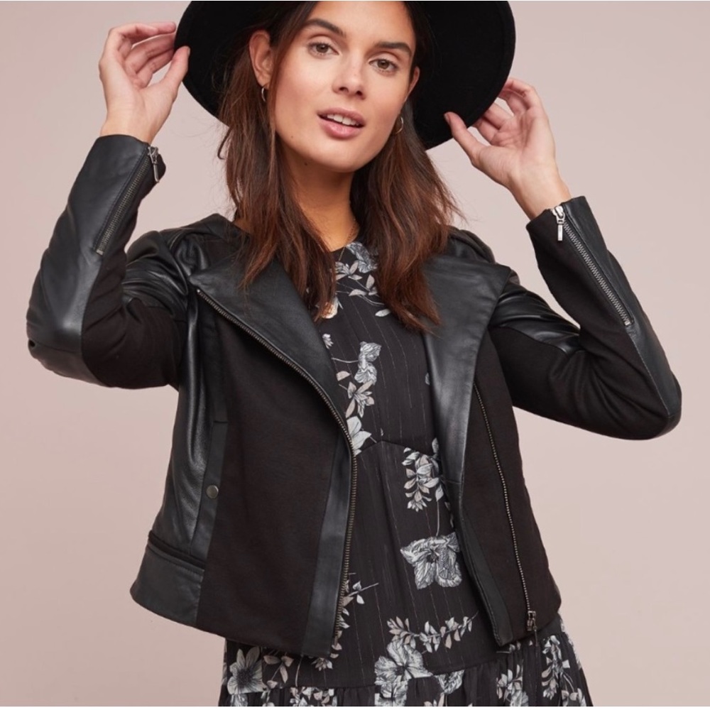 NWOT Fosters Leather Moto Jacket